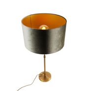 Stolní-lampa-bronzová-se-sametovým-stínidlem-zelená-35cm---Parte