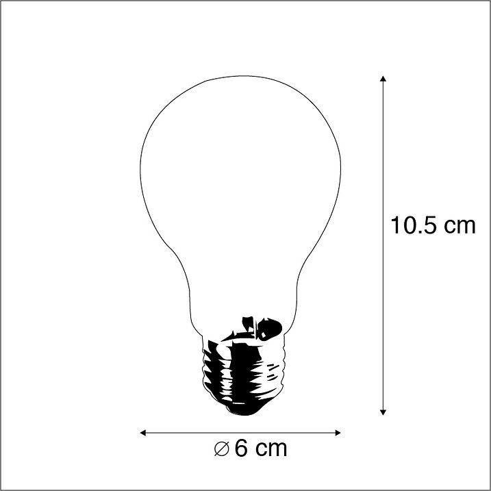 Lâmpada LED E27 Filamento Torcido A60 Transparente 3W 210lm 2200K