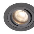 6'lı-Set-Modern-Gömme-Spot-Lamba-Metalik-Gri-GU10-50mm-Yuvarlak-Eğilebilir---Rondoo