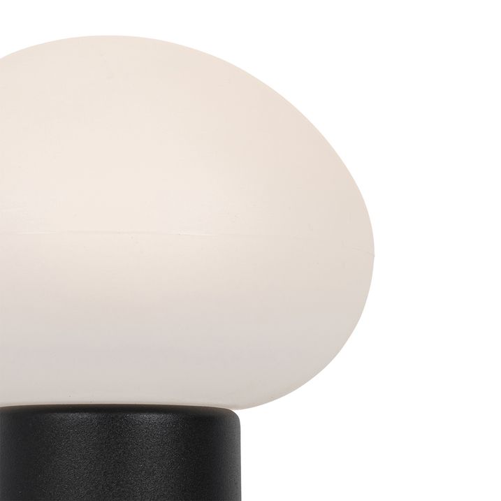 Set van 2 tafellampen mushroom zwart incl. LED oplaadbaar - Louise