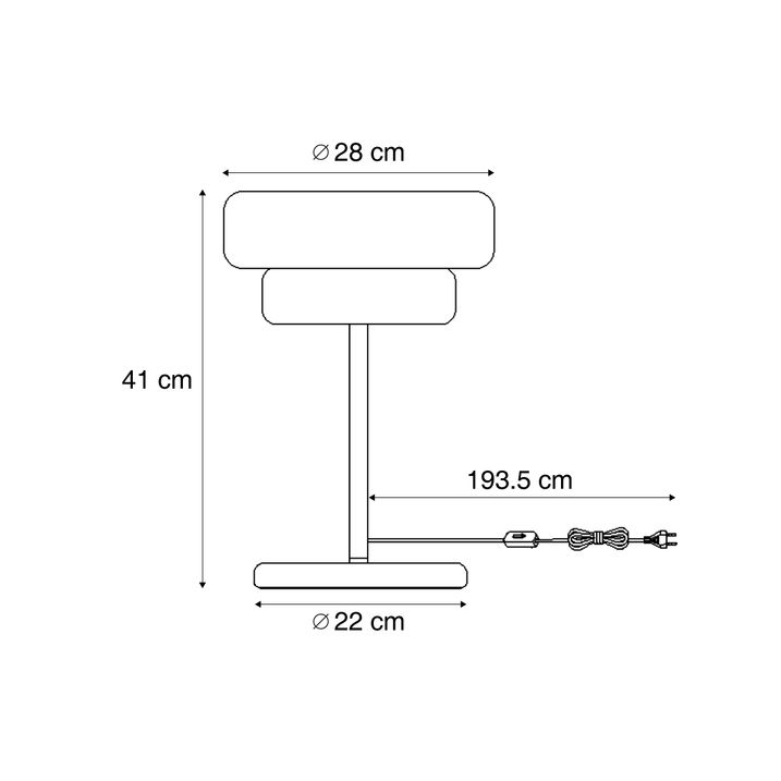 Lampe de table rétro beige 41 cm - Ophelia
