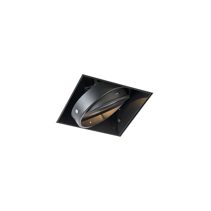 Set od 6 ugradnih reflektora crni AR111 nagibni i rotirajući bez okvira - Oneon