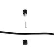 Pendant-Lamp-Black-with-Plug-and-Leaf-Shade-with-Gold-Interior-35cm---Cavalux