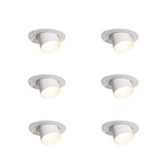 Set-di-6-faretti-da-incasso-bianchi-GU10-35mm-rotondi-inclinabili---Installa