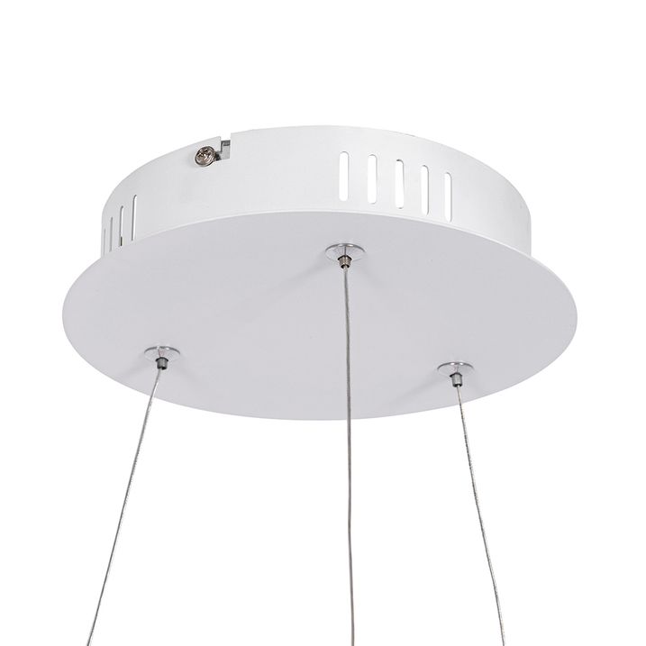 Designové závěsné svítidlo bílé 40 cm vč. LED 3-stupňové stmívatelné - Anello