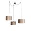 Hanglamp-zwart-met-taupe-kap-35cm-3-lichts---Cava