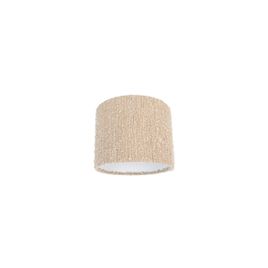 Fabric Lampshade Beige with Bouclé Fabric 18/18/14