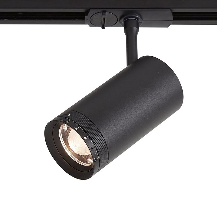 Sistem de iluminat pe șină modern negru cu 3 spoturi incl. LED 1-Fază - Iconic Zoom