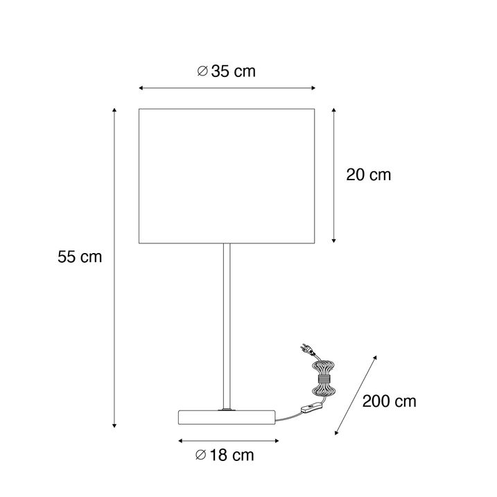 Stalinė lempa žalvarinė su pilku gaubtu 35 cm - Kaso