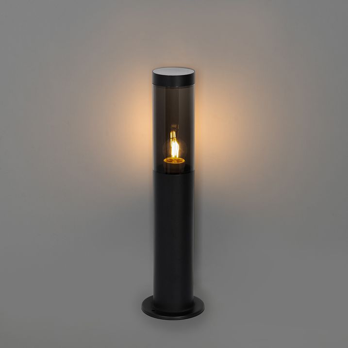Moderné vonkajšie stĺpové svietidlo čierne 45 cm IP44 - Rox