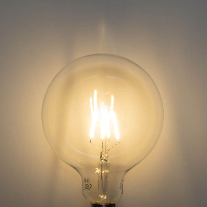 5er-Set E27 3-Stufen-Dimmbare LED-Spiralfilament-Glühbirnen G125 4W 450 lm 2700K