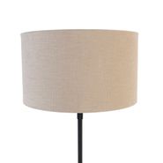Lampe-de-table-noire-réglable-avec-abat-jour-marron-clair-35-cm---Parte