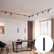 Railsysteem-met-6-spots-en-2-hanglampen-zwart-1-fase---Magnetic-Samson-Cassie