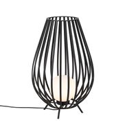 Set-van-vloerlampen-zwart-met-opaal-110-cm-en-70-cm---Angela
