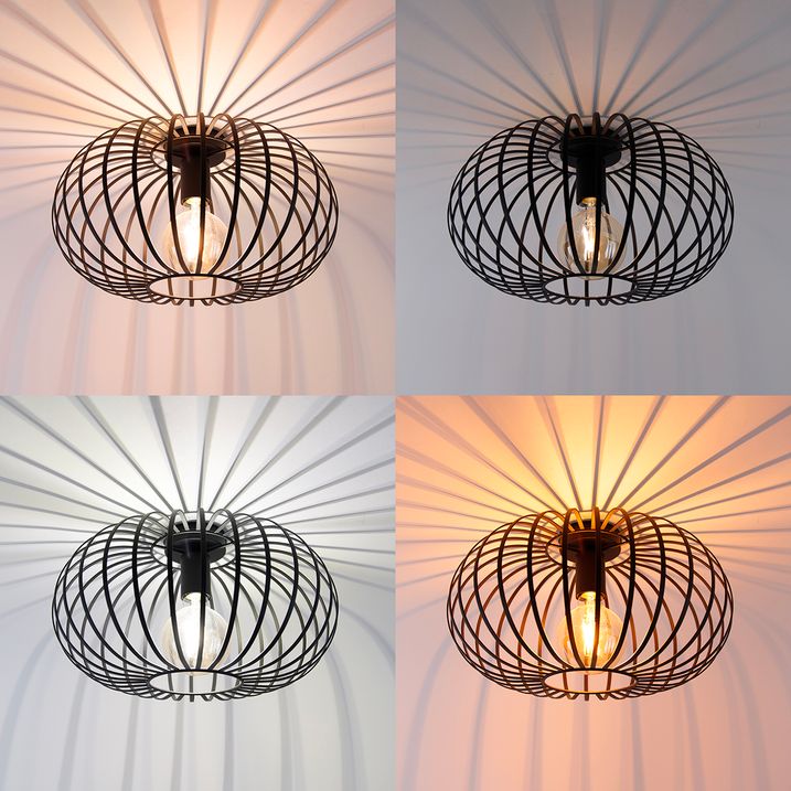 Smart Ceiling Light Black 39 cm Incl. Wifi G95 - Johanna