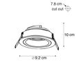 Spot-encastré-rond-en-aluminium-orientable-et-inclinable---Chuck
