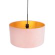 Kadife-abajurlu-altın-rengi-pembe-sarkıt-lamba-50-cm---Combi