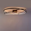Plafoniera-neagră-78-cm-inclusiv-LED-cu-dimmer-în-3-trepte---Rowin