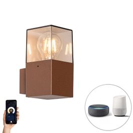 Lampada da parete per esterni intelligente marrone ruggine IP44 con WiFi P45 - Denmark