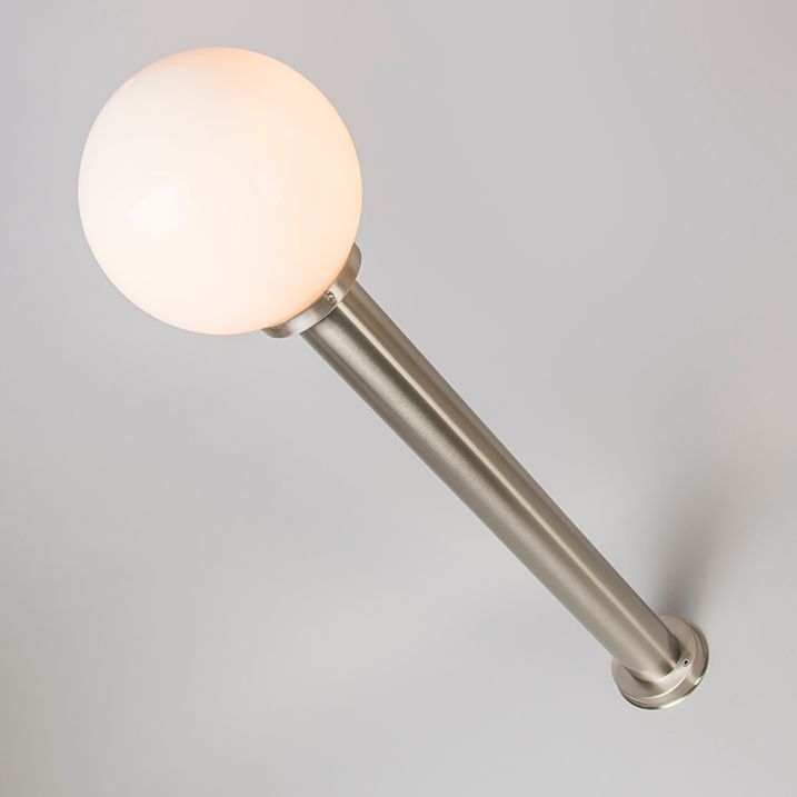 Lampada da esterno moderna in acciaio inox 100 cm con sfera in plastica IP44 - Sfera