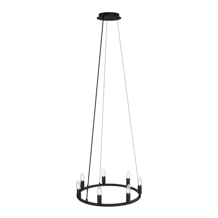 Pametna viseća lampa crna 7-svjetla uklj. WiFi C35 - Knight