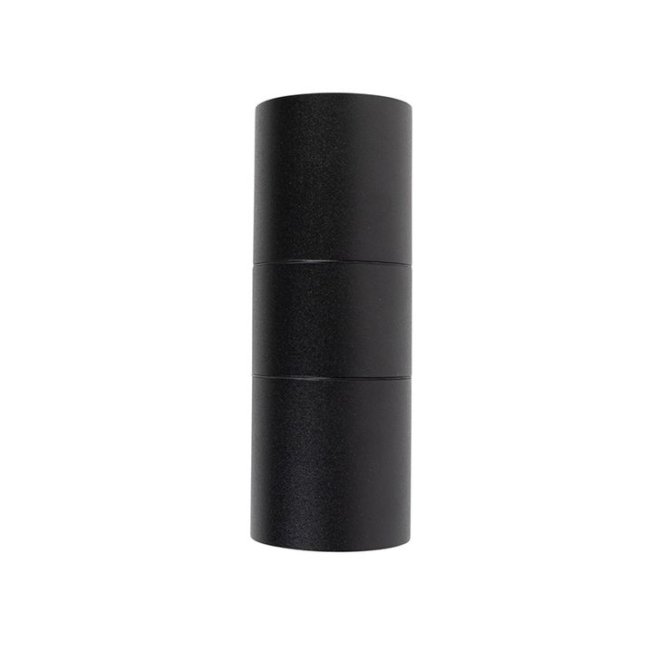 Set of 2 Outdoor Wall Lamps Black IP44 - Duo