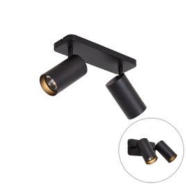 Mūsdienīga griestu lampa melna 2 gaismām GU10 70mm - Jeana Luxe