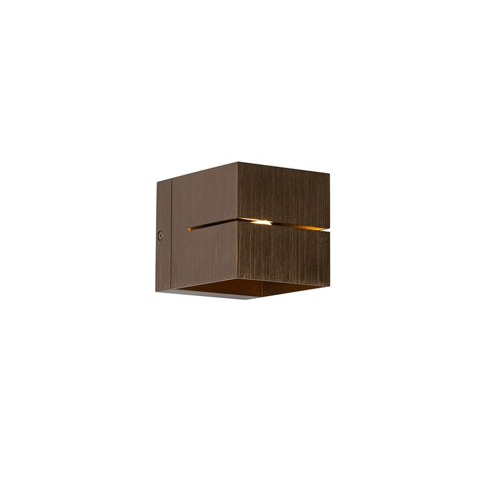 Applique murale moderne bronze foncé - Transfer Groove