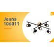Plafonnier-noir-avec-bois-5-lumières-réglables-rectangulaires---Jeana