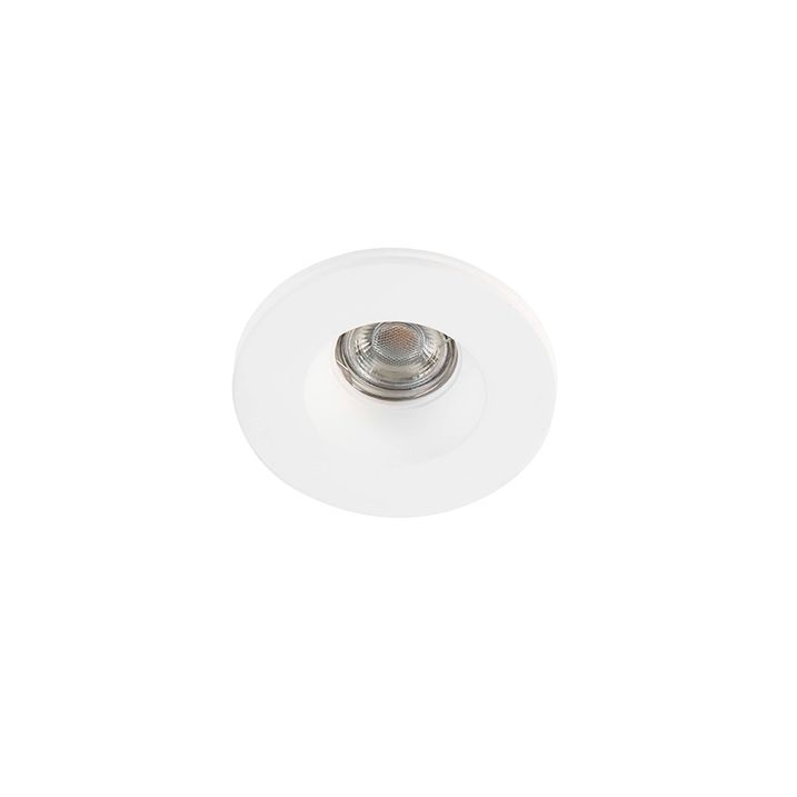 Set of 6 Recessed Spotlights White 13 cm Round - Gypsy Stucco