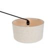 Candeeiro-de-pé-preto-com-cúpula-cinzento-claro-50-cm-ajustável---Editor