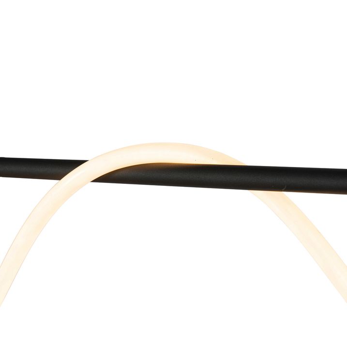 Candeeiro de suspensão design preto com LED regulável em 3 níveis - Danisha