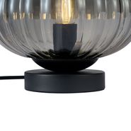 Design-bordlampe-sort-med-røgglas---Mochi