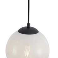 Moderne-pendellampe-sort-med-hvidt-glas-rektangulær-6-lys---Misty
