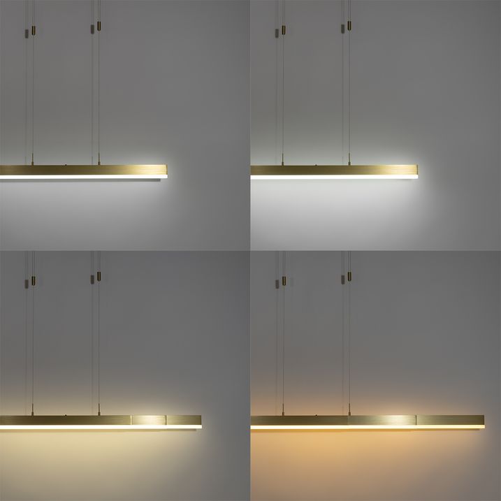 Lampada a sospensione regolabile oro con LED inclusa - Lamba