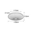Klasické-stropní-svítidlo-černé-s-opálovým-sklem-23-cm-IP44---Nohmi