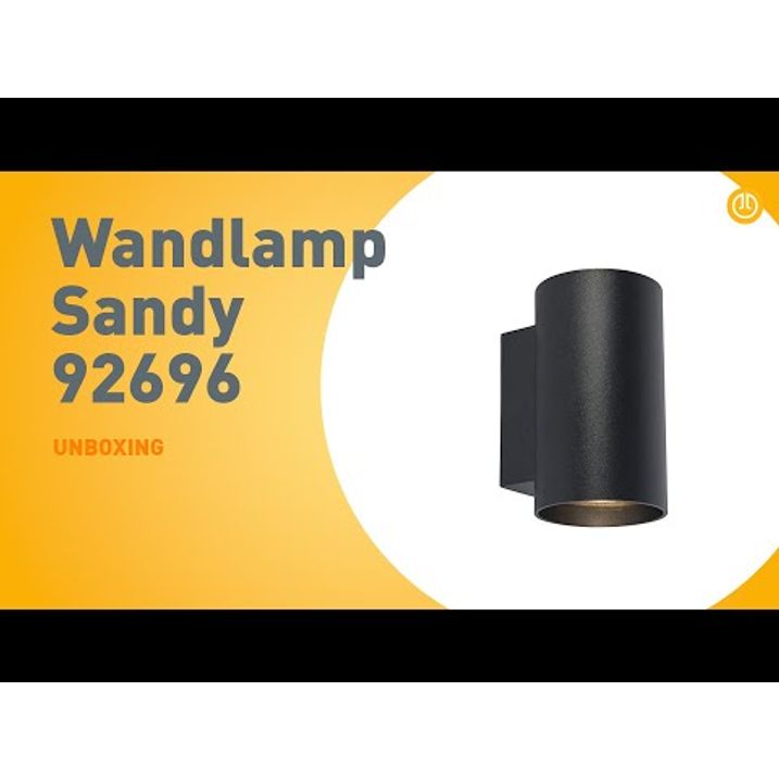Moderna zidna lampa crna okrugla 2-svetla - Sandy