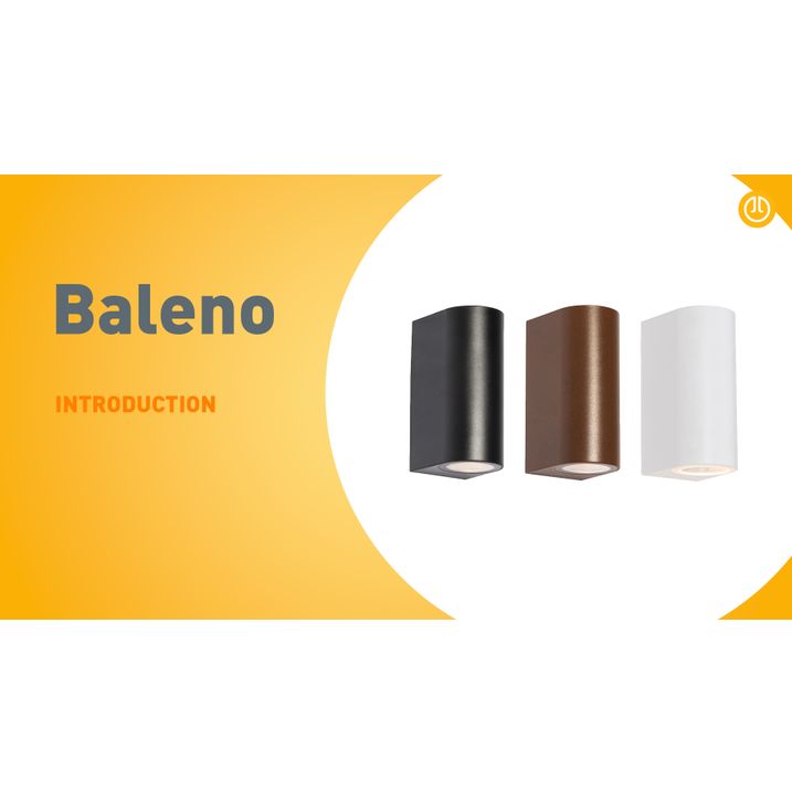 Zidna lampa za spoljašnju upotrebu rđasto braon plastika ovalna 2 svetla - Baleno