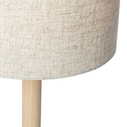 Landelijke-tafellamp-hout-met-linnen-kap-beige-25-cm---Mels
