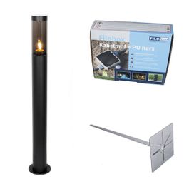 Moderna crna stubna lampa za spoljnu upotrebu 80 cm IP44 - Rox