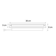 Sodoben-talni-reflektor-črne-barve-30-cm,-vključno-z-LED-IP65---Eline