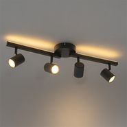 Deckenstrahler-schwarz-GU10-50mm-4-flammig-inkl.-Hintergrundbeleuchtung-und-3-Stufen-Schalter---Back-Up