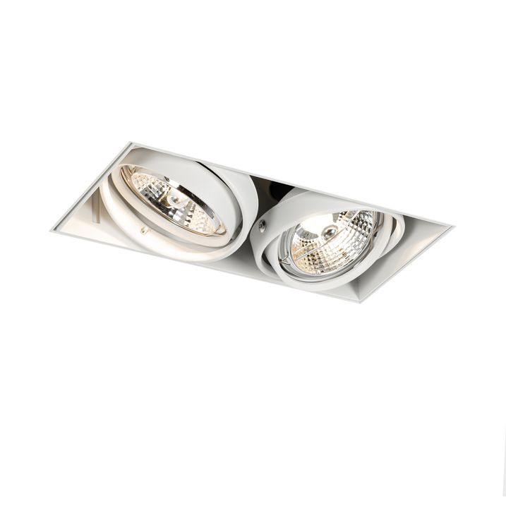 Komplet 6 vgradnih reflektorjev belih GU10 70mm 2-Light Trimless - Oneon