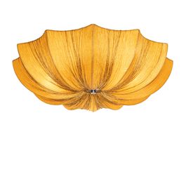 Designové stropní svítidlo zlatá hedvábí 52 cm 3-světlo - Plu