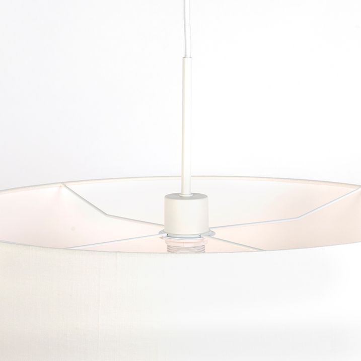 Modern lógólámpa fehér fehér árnyékolóval 50 cm - Combi 1