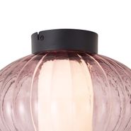 Design-Deckenleuchte-schwarz-28cm-mit-violettem-Glas-inkl.-LED-3-Stufen-Dimmbar---Margherite