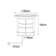 Set-de-6-focos-de-suelo-ajustables-AR111-IP65---Delux-Honey