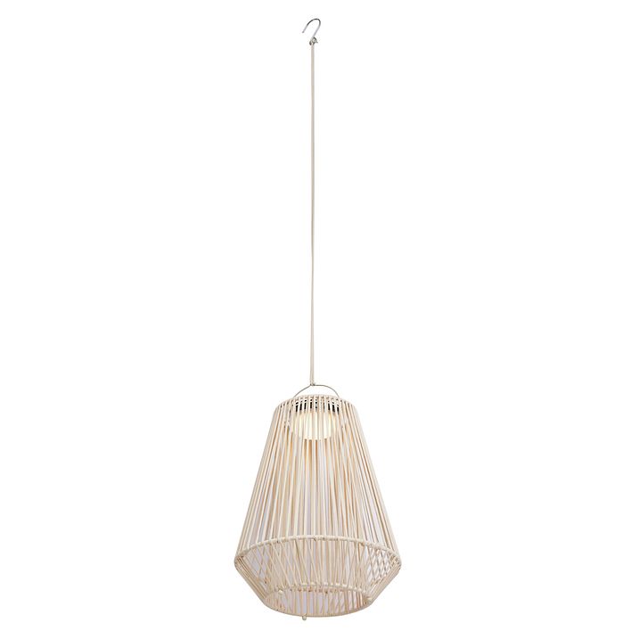 Bohemisk bordslampa beige inkl. LED 3-stegs dimbar IP54 solcellsladdningsbar - Duca