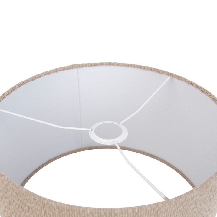 Abajur din țesătură bej cu material tip teddy 35/35/20