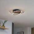 Lampa-sufitowa-czarna-z-drewnem-orzechowym-z-LED-z-3-stopniową-regulacją-jasności-2-źródła-światła---Kane